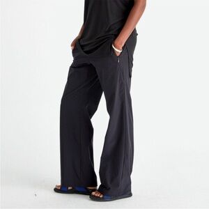 Paskho Nero Fumo Black Insanely Comfy Long-Haul Flight Pants sz XL